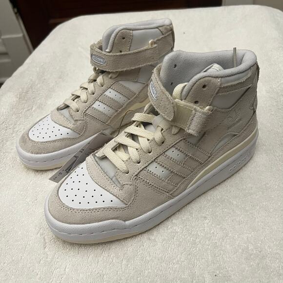 Adidas Forum Mid Cloud White Women's sz 6 US NWOB HQ9949 - Picture 5 of 14